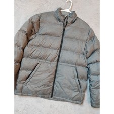 Under Armour Jacket Mens Large Puffer Down 700 Fill Full Zip Storm Gray 1239582