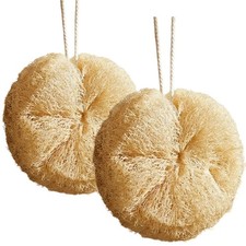 Natural Loofah Sponges 2 Pack of Organic Loofahs Two Whole loofah Exfoliatin...