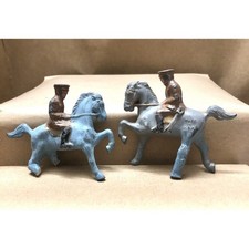 Cast Iron Figurine Calvary Officer on Horse Vintage Collectible Replacement