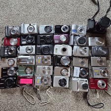Lot Of 36 Digital Cameras Nikon, Canon, Sony, Etc - FOR PARTS OR REPAIR ONLY 2