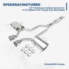 4.5" Tip Exhaust Catback System For 11-14 Cadillac CTS V Coupe 6.2L Dual Muffler