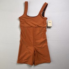 Nike Swim Fusion Legsuit Womens Medium Burnt Orange Performance Stretch
