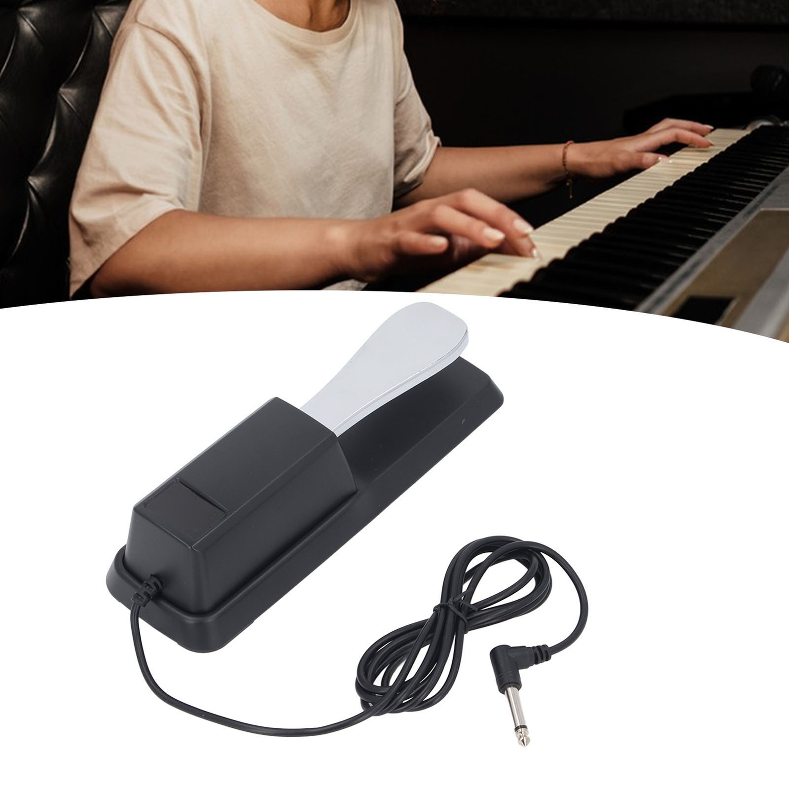 Sustain Pedale Tastiera Elettronica Accessori Pianoforte Con Polarità Per foto 4