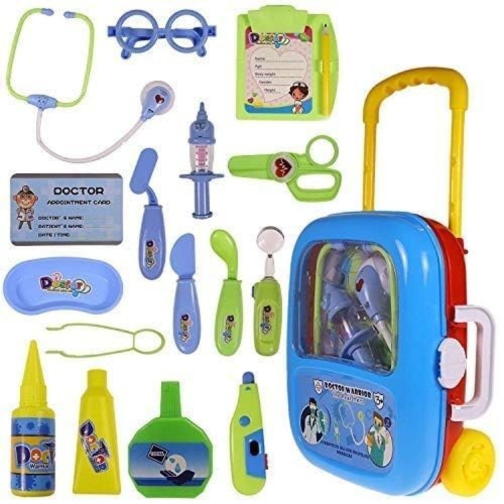 Doctor Kit for Kids 15+ Pcs Pretend Playset for Kids Doctor kit with suitcase