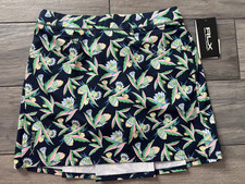 RLX RALPH LAUREN GIRLS PERFORMANCE SKORT, BIRDS PARADISE, NAVY, NWT, M 8-10