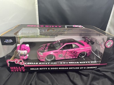 Jada Toys 1/24 2002 Nissan Skyline GT-R (BNR34) with Hello Kitty
