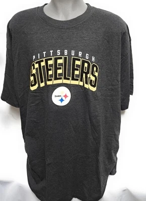 Mens Fanatics Pittsburgh Steelers NFL Big & Tall Black Football Tee T-Shirt
