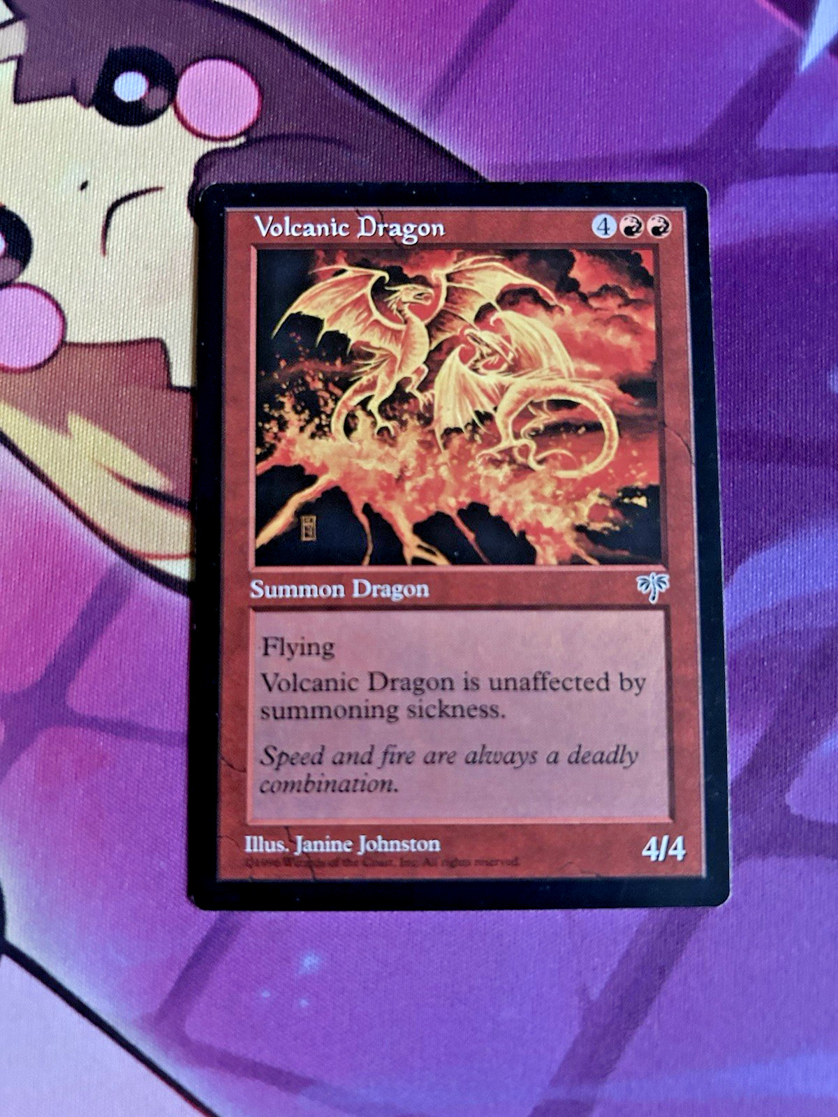 Volcanic Dragon (Mirage) - Magic: The Gathering MTG - Rare Vintage Card - NM