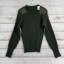 Defense Logistics Agency Rib Knit Wool Commnado Sweater Mens 46 Green NEW