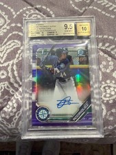 2019 Julio Rodriguez  Bowman Chrome Auto Purple Refractor /250 BGS 9.5/10