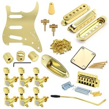 Gold SSS Electric Guitar 10 Kinds Metal Accessories Kit for FD Strat Guitar
