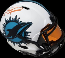 Tua Tagovailoa Auto Signed Dolphins Replica Hemet With Visor Fanatics Cert.