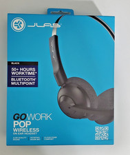 JLab Go Work Pop On-Ear Wireless Headset, 50 Hr. Playtime, Bluetooth Multipoint