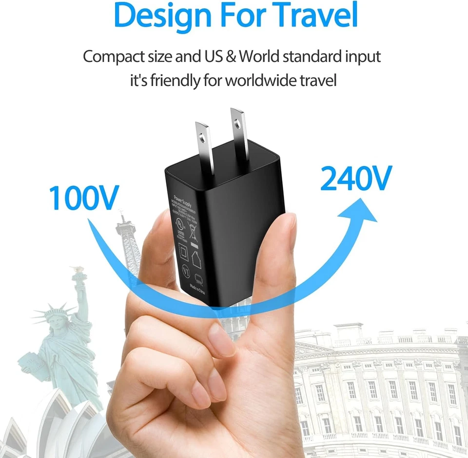 AC Power Charger Adapter for Texas Instruments TI-84 Plus CE Graphing Black - Image 4 of 4