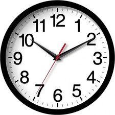 Modern 8-Inch Battery Operated Silent Non-Ticking Analog Wall Clock for Home