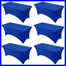 Machine Washable 6-Pack Royal Blue Tablecloths  Perfect for Elegant Gatherings