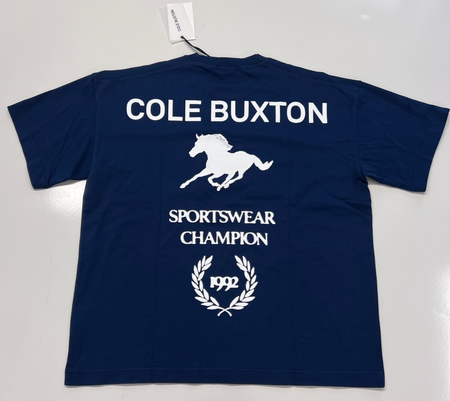 Cole Buxton Sportswear Stud T-Shirt Navy white BNWT Multiple sizes