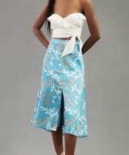 Anthropologie MAEVE Button Front Midi Skirt Womens Size 6