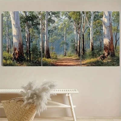 3pcs  Serene Eucalyptus Gum Tree Painting  Wall Art Canvas Unframed/Framed