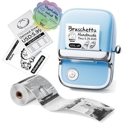 Etikettendrucker, Thermodrucker, Barcodes, QR-Codes, Fotos, Bluetooth, portabel