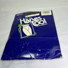 Vintage Hanes too Pantyhose Sandalfoot High Rise Size C-D Color Black Style 118