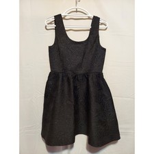 Princess Vera Wang Black Textured Fit & Flare Party Dress