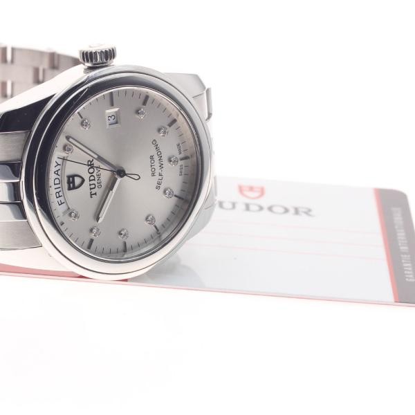 Tudor Glamour Date-Day 56000 39mm SS Silver Dial Automatic Watch #C12693