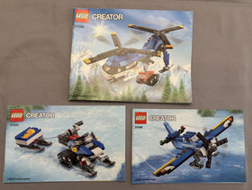 LEGO CREATOR set: 31049 Twin Spin Helicopter 100% Complete w/3 instruc book 3in1