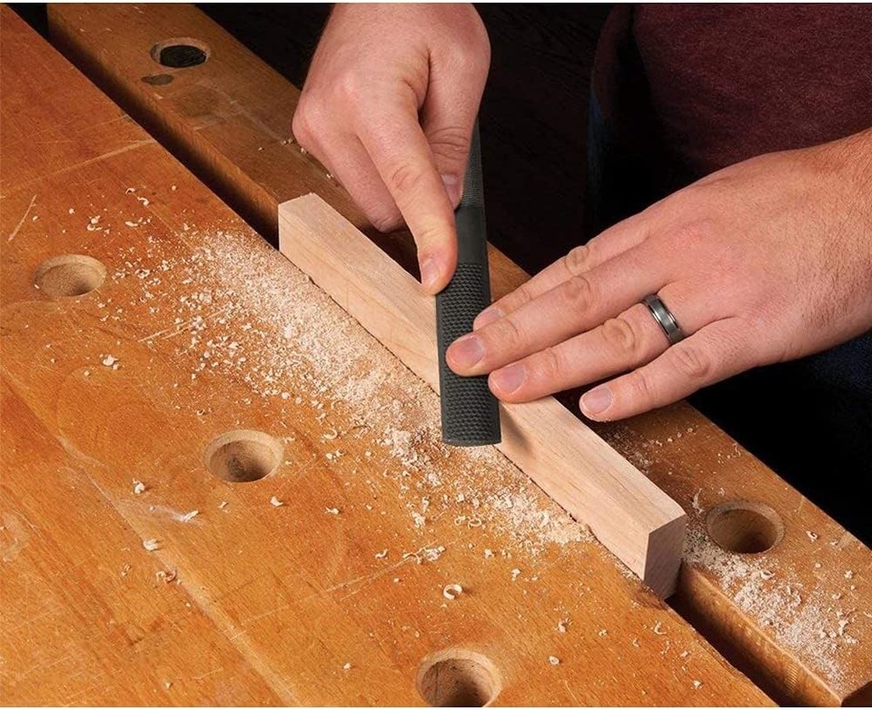 Wood Rasp File 4 Way Premium Grade High Carbon Hand File and Round Rasp ...