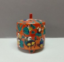 Y0226 Kutani Ware No. 3 incense BuRner Mokubei style used