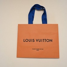 LOUIS VUITTON 8.5  x 7  X 4.5  Authentic Paper Shopping Tote Bag Small Orange