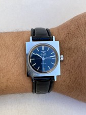 Orologio Vintage Adler Quadrato Uomo 17 Rubini Meccanico Carica Manuale Swiss Made 