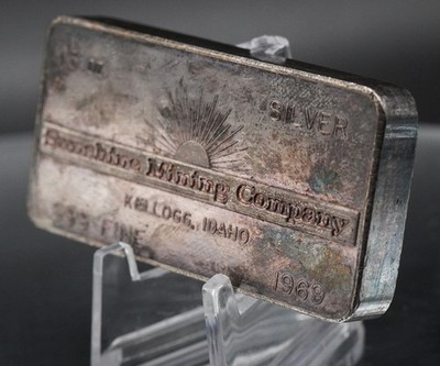 1969 Sunshine Mining Company Kellogg Idaho Foster 3oz 999 FINE