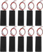 DIANN 10Pcs AAA Battery Holder with Switch on off Case Back Cover 2X 1.5V Batter