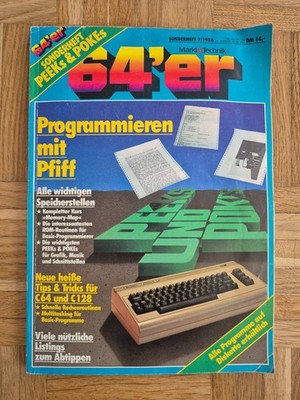   5 Zeitschriften 64er 64´er Magazin Assembler Grafik   Commodore C64 / C128  