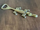Vtg ALLIGATOR FIGURE SODA/POP BOTTLE CAP OPENER *SOLID BRASS *NEAT BARWARE — photo 2