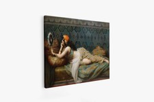 Quadro vintage, odalisco, 1861, stampa quadro arte da parete su tela