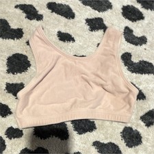 GK Elite Girls Dance Leotard Sleeveless Beige Size L Ballet Gymnastics