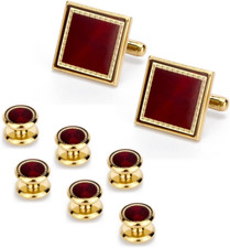 Cufflinks and Studs Set Square Shirt Tuxedo Buttons