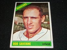 Washington Senators Bob Saverine Auto Signed 1966 Topps Card #312  JSA STAMP  N