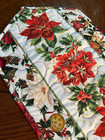 Handcrafted-Quilted Table Runner- Christmas-Poinsettias & Ornaments New 11/24 — photo 4