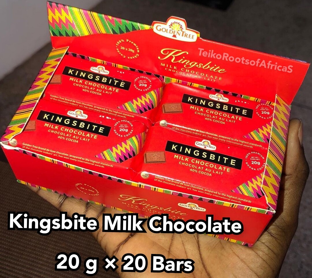 Kingsbite Milk Chocolate, GoldenTree Chocolate from Ghana 20g, 50g