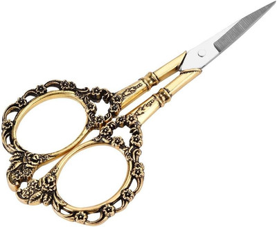 Antique Vintage Scissor Length 11Cm/4.3In Cutting Embroidery Flower Pattern Scis