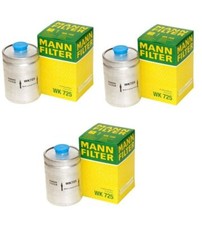 OEM Mann Set of 3 Fuel Filters WK 725 For VW Peugeot Audi Volvo Saab Jaguar XJ6