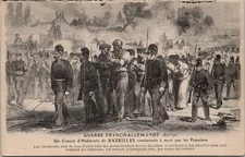 BAZEILLES Convoy of Inhabitants Military War 1870 Vintage Postcard Wps1