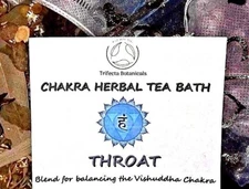 THROAT Chakra Herbal Tea Bath - Reiki Chakra Balance Apothecary Organic Herbs 