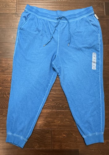 NWT Women’s Old Navy Mid-Rise Blue Drawstring Fleece Jogger Sweatpants- 3XL