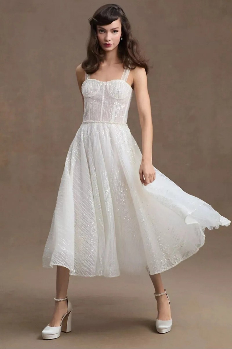 BRONX AND BANCO Mademoiselle Bridal Midi Dress - size M | eBay