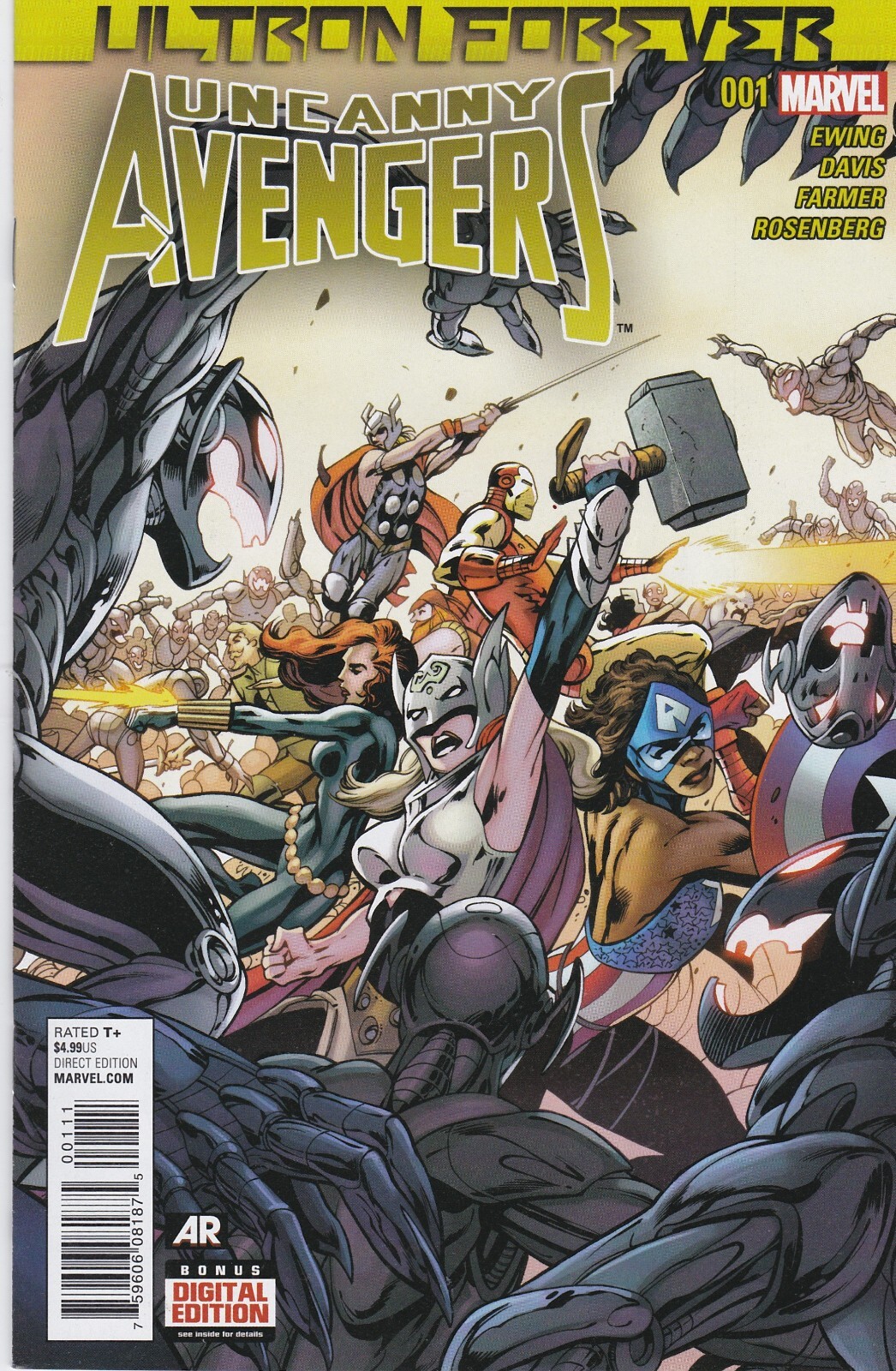 Uncanny Avengers:  Ultron Forever #1 2015 Main Cover New/Unread Marvel Comics