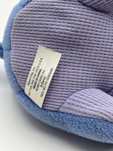 Fisher Price Baby Eeyore Rattle Plush purple Stuffed Animal Toy 12" Vintage 2001 - Picture 8 of 13